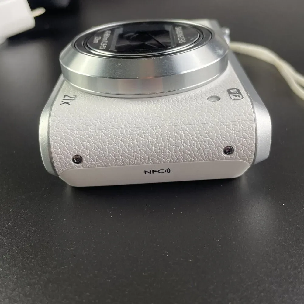 Samsung WB380F Digital Camera White 16.3MP Compact Wi-Fi 21x Optical Zoom Smart
